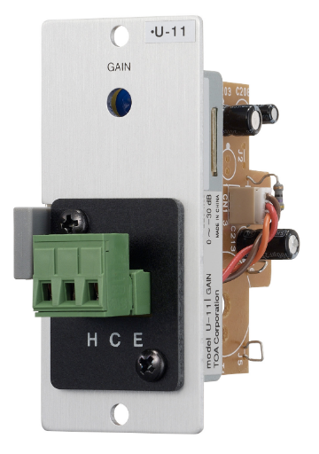 U-11S T LINE INPUT MODULE UNBALANCED 220OHMS MUTE RECEIVE, REMOVABLE TERMINAL BLOCK